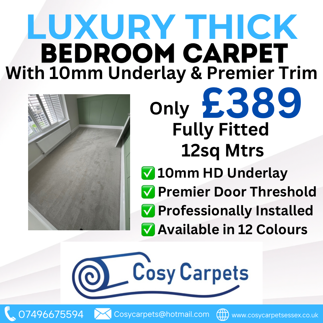 Luxury Thick Soft Bedroom Carpet Offer - Fully Fitted