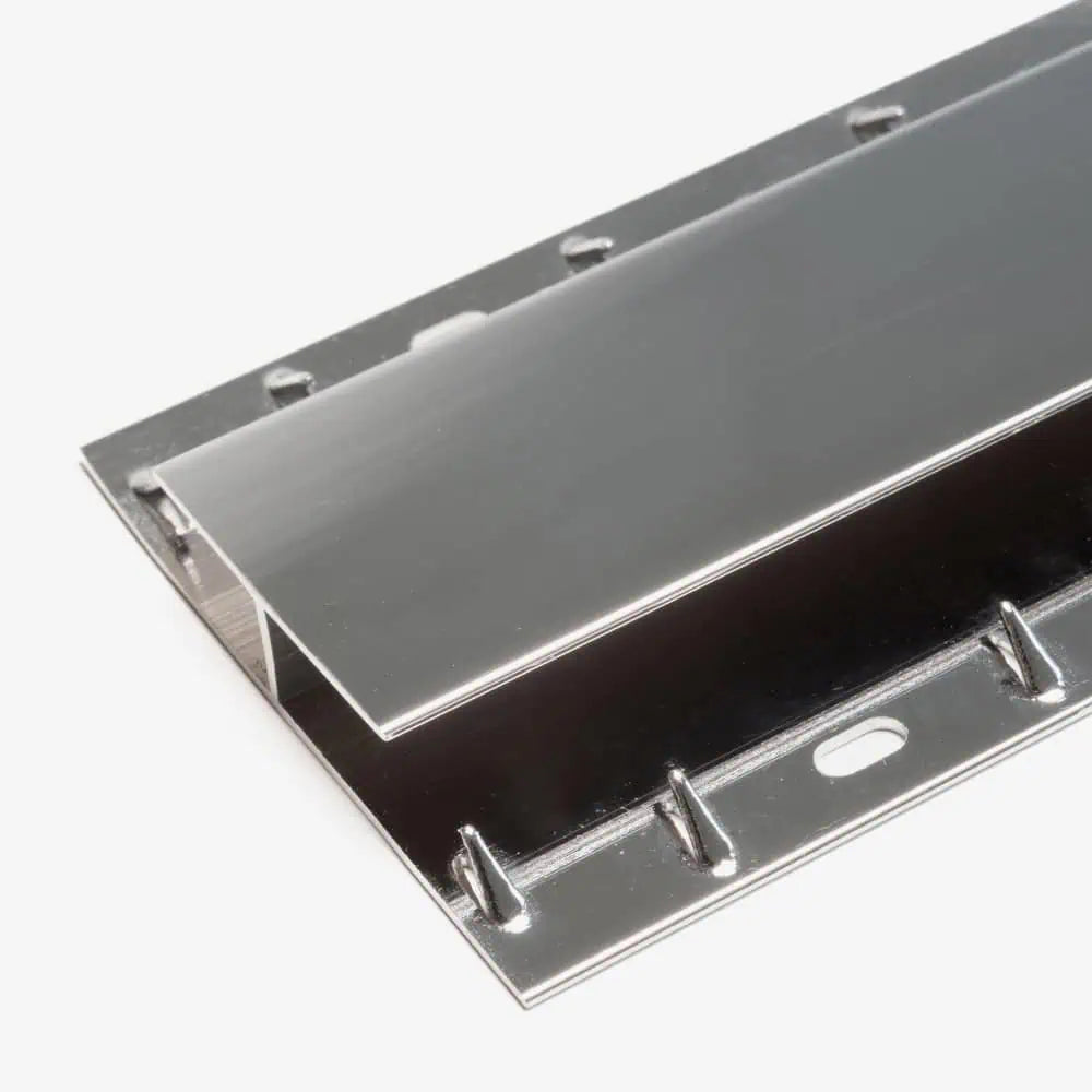 Gripperrods Premier Chrome Double Door Trim - Carpet to Carpet