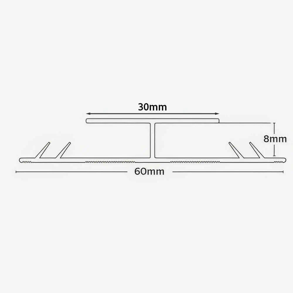Gripperrods Premier Chrome Double Door Trim - Carpet to Carpet